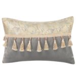 Edredón jacquard damasco TOPLUXE LM-9Rome-Queen juego 9 piezas todas las estaciones fundas europeas falda de cama Queen