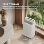 Deshumidificador TCL T50DC9R 50 Pintas portátil control preciso de humedad drenaje continuo para hogar ático y garaje