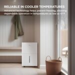 Deshumidificador TCL T50DC9R 50 Pintas portátil control preciso de humedad drenaje continuo para hogar ático y garaje