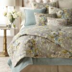 Juego de edredón Greystone Sherry Kline Pacific Coast Home Furnishings 3PC DS 108x95 gris lino viscosa ribete sólido Kin