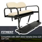 ECOTRIC Kit de Asiento Trasero Abatible para Carrito de Golf Compatible con Yamaha Drive G29 2007-2016 Asiento Trasero A