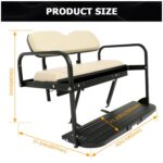 ECOTRIC Kit de Asiento Trasero Abatible para Carrito de Golf Compatible con Yamaha Drive G29 2007-2016 Asiento Trasero A