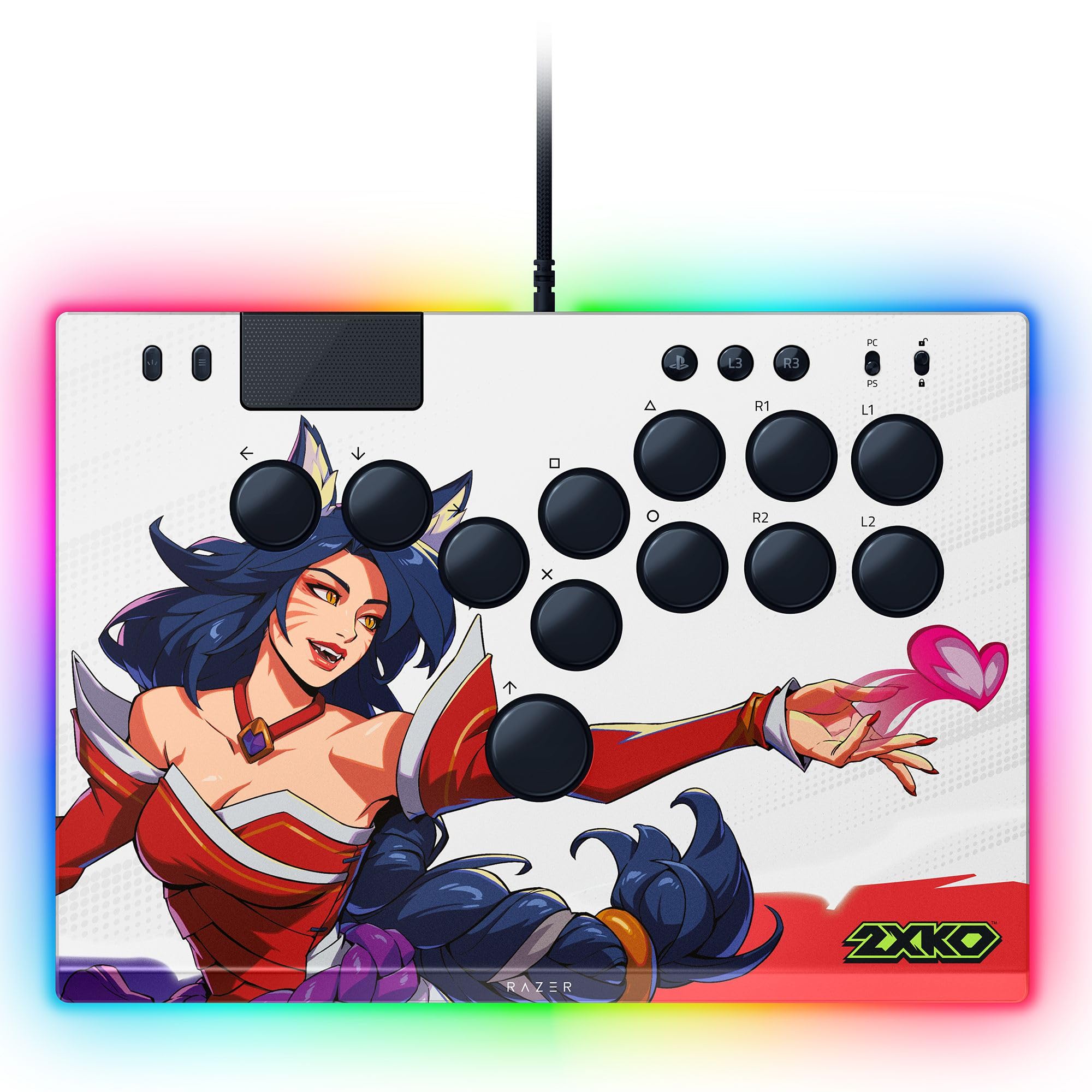 Version 1.0.0 Controlador Arcade Razer Kitsune RZ06-05020600-R3U1 PS5 PC Edicion 2XKO