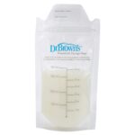 Dr. Brown's Bolsas de almacenamiento de leche materna, desechables y duraderas para congelar y calentar leche materna, (