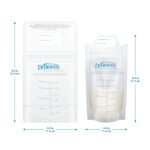 Dr. Brown's Bolsas de almacenamiento de leche materna, desechables y duraderas para congelar y calentar leche materna, (