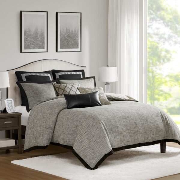 Juego de edredón jacquard felpilla Madison Park Signature E&E Co. Ltd DBA JLA Home MPS10-546 8 piezas Queen todas las es