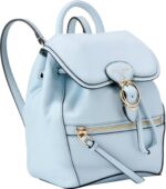 Mochila pequeña con solapa para mujer Cole Haan Alexandria P126279 color azul ballad piel sintética casual accesorios de