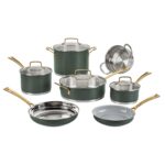Batería de cocina Cuisinart MT89G-11 juego de ollas y sartenes de acero inoxidable 11 piezas tomillo mate