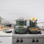 Batería de cocina Cuisinart MT89G-11 juego de ollas y sartenes de acero inoxidable 11 piezas tomillo mate