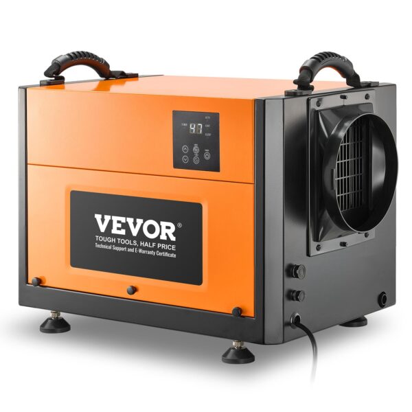Deshumidificador comercial VEVOR OL60-D083A 125 pintas acero galvanizado para espacio de arrastre y sótano industrial co