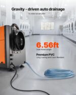 Deshumidificador comercial VEVOR OL60-D083A 125 pintas acero galvanizado para espacio de arrastre y sótano industrial co