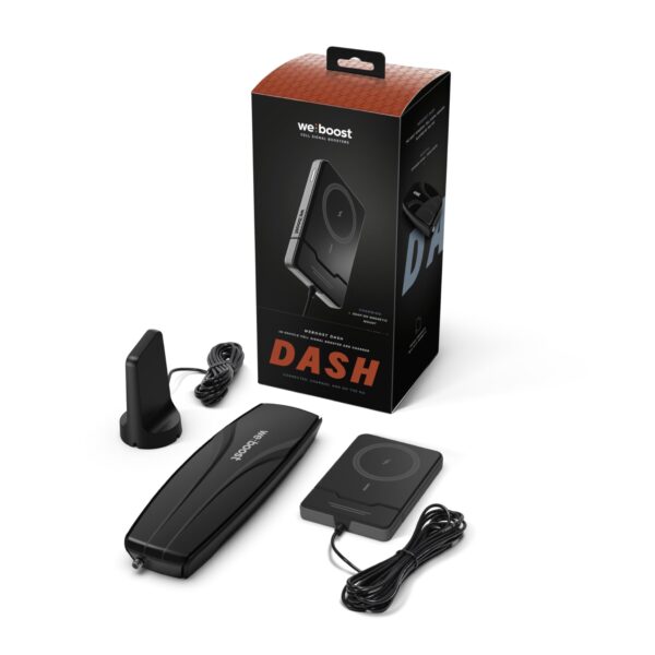 weBoost Dash - Amplificador de señal para teléfono celular con cargador inalámbrico | Impulsa 5G/4G LTE para todos los o