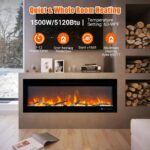 Chimenea Eléctrica DEXSO Fireplace 50 Pulgadas WiFi Alexa 5000 BTU 750/1500W Empotrada/Pared