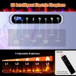 Chimenea Eléctrica DEXSO Fireplace 50 Pulgadas WiFi Alexa 5000 BTU 750/1500W Empotrada/Pared
