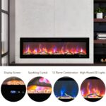 Chimenea Eléctrica DEXSO Fireplace 50 Pulgadas WiFi Alexa 5000 BTU 750/1500W Empotrada/Pared