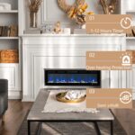 Chimenea Eléctrica DEXSO Fireplace 50 Pulgadas WiFi Alexa 5000 BTU 750/1500W Empotrada/Pared