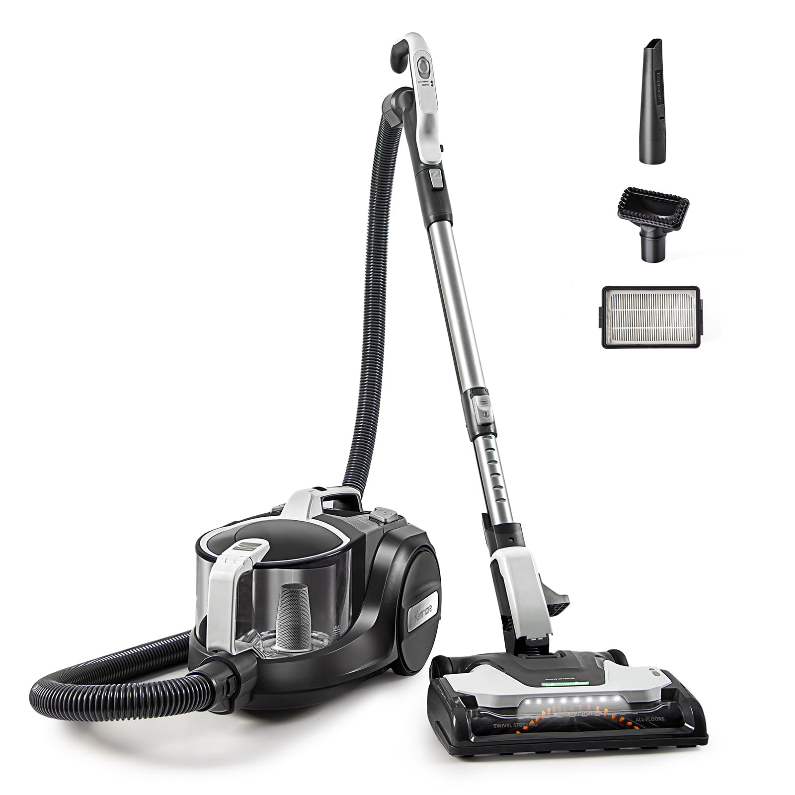 Version 1.0.0 Aspiradora Vertical Sin Bolsa Kenmore DC5070.01 Serie 500 2 Motores Ciclónicos Filtro HEPA Cepillo Anti-Pelo Cable 24 Pi