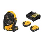 Ventilador inalámbrico DEWALT 20V MAX DCE512B 2 baterías iones de litio 5.0Ah DCB205-2c y cargador