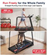 Caminadora Redliro JK15F para Adultos Mayores Plegable Pasamanos Laterales y Frontal Capacidad 400 Libras Inclinacion 0-