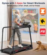 Caminadora Redliro JK15F para Adultos Mayores Plegable Pasamanos Laterales y Frontal Capacidad 400 Libras Inclinacion 0-