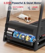 Caminadora Redliro JK15F para Adultos Mayores Plegable Pasamanos Laterales y Frontal Capacidad 400 Libras Inclinacion 0-