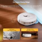 Robot aspirador y trapeador roborock Qrevo S5V 12000Pa FlexiArm succión 10mm elevación mopa secado aire caliente
