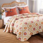 Juego de edredón Barefoot Bungalow Topanga Greenland Home Fashions GL-1703EBSQ5 5 piezas tamaño queen multicolor
