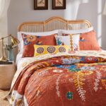 Juego de edredón Barefoot Bungalow Topanga Greenland Home Fashions GL-1703EBSQ5 5 piezas tamaño queen multicolor