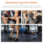 Fitvids Rubber Encased Hex Dumbbell Set Contoured Handle for Muscle Toning, Strength Building & Full Body Workout, 60LB,