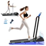 Cinta de Correr Plegable Trygoal Inclinación Automática 11 Niveles 12% Motor 3.5 HP Capacidad 450 libras con Altavoz Blu