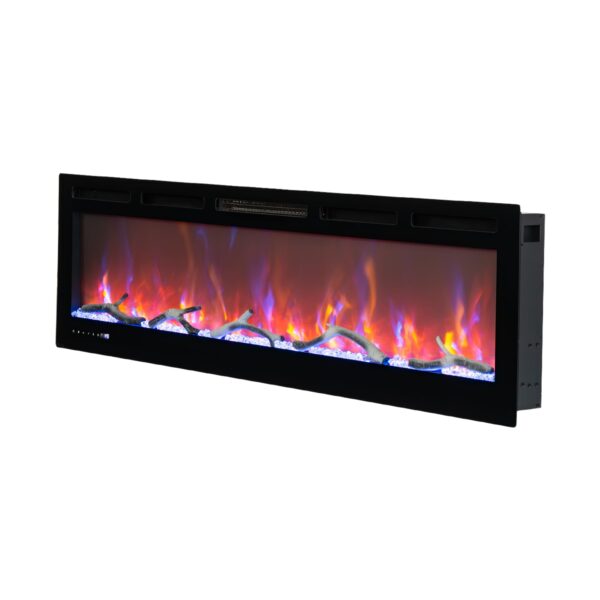 Chimenea eléctrica empotrada y de pared 50 pulgadas EliteEdge con app WiFi, control táctil y calor dual