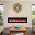 Chimenea eléctrica empotrada y de pared 50 pulgadas EliteEdge con app WiFi, control táctil y calor dual