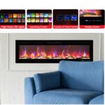 Chimenea eléctrica empotrada y de pared 50 pulgadas EliteEdge con app WiFi, control táctil y calor dual