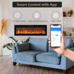 Chimenea eléctrica empotrada y de pared 50 pulgadas EliteEdge con app WiFi, control táctil y calor dual