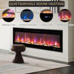 Chimenea eléctrica empotrada y de pared 50 pulgadas EliteEdge con app WiFi, control táctil y calor dual