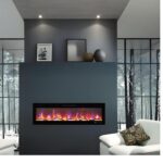 Chimenea eléctrica empotrada y de pared 50 pulgadas EliteEdge con app WiFi, control táctil y calor dual