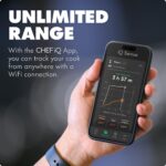Termómetro Inalámbrico Inteligente para Carne CHEF iQ Sense CQ60-2C-Z3-E-CA | 2 Sondas WiFi | 5 Sensores | 1000°F | Parr