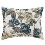 Juego de edredón Ariana Pacific Coast Home Furnishings ARI-QN3PC-C jacquard Queen 3 piezas azul bronceado respaldo algod