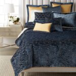 Juego de edredón Safari terciopelo cortado Thread Weave Pacific Coast Home Furnishings Inc SAF-3PCQN-BL 3 piezas Queen a