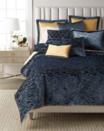 Juego de edredón Safari terciopelo cortado Thread Weave Pacific Coast Home Furnishings Inc SAF-3PCQN-BL 3 piezas Queen a