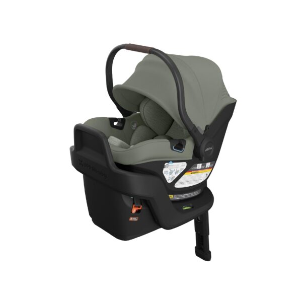UPPAbaby Aria V2 - Asiento de automóvil ligero para bebé, pierna de carga + panel antirrebote, inserto infantil + funda