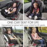 Britax One4Life - Asiento convertible todo en uno para auto, 3 en 1, silla y asiento elevador con instalación ClickTight