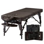 Master Supreme - Mesa de masaje portátil extra ancha de 31 pulgadas, cama de spa de espuma viscoelástica de 3 pulgadas,