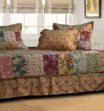 Juego de sofá cama acolchado de retazos Greenland Home Fashions GL-0911AD7P 100% algodón 7 piezas estilo antiguo