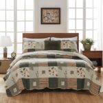 Juego de Edredón Greenland Home Fashions Sedona GL-1010G4PK 100% algodón King 5 piezas gris