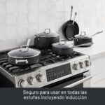 Batería de Cocina Juego de Ollas y Sartenes Antiadherentes All Clad Groupe SEB HA1 Expert E122SA74 Aluminio Anodizado Du