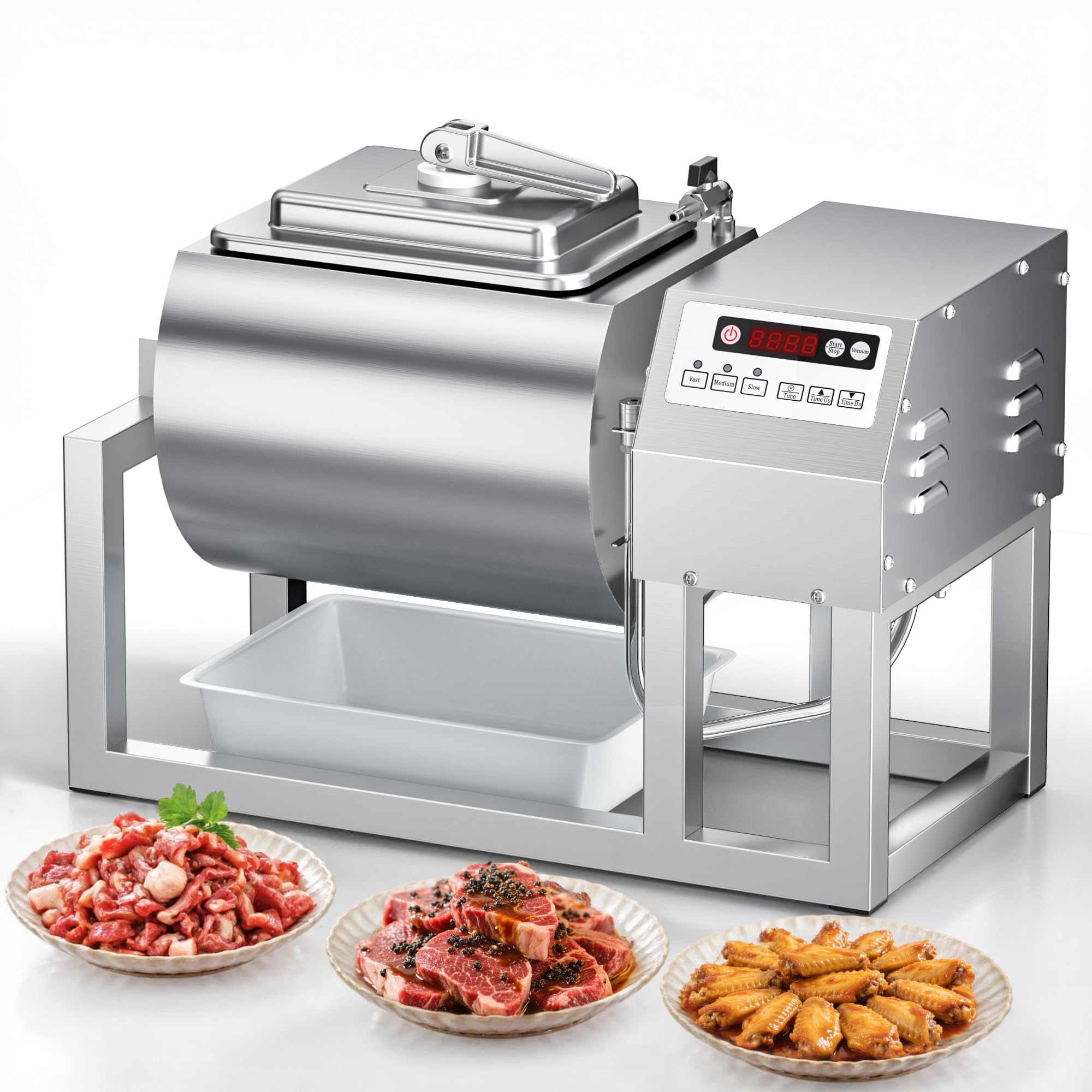 Version 1.0.0 WantJoin Marinador de vaso al vacío, máximo de 40 libras, marinador comercial para carne, 20L, 30 minutos, marinado rápi