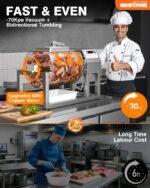 WantJoin Marinador de vaso al vacío, máximo de 40 libras, marinador comercial para carne, 20L, 30 minutos, marinado rápi