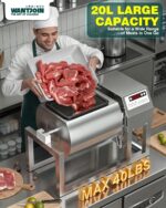 WantJoin Marinador de vaso al vacío, máximo de 40 libras, marinador comercial para carne, 20L, 30 minutos, marinado rápi
