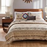 Juego de edredón King Phoenix Western Spirit Greenland Home Fashions GL-1904CBSK color marrón 5 piezas